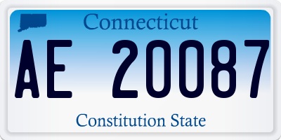 CT license plate AE20087