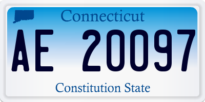 CT license plate AE20097