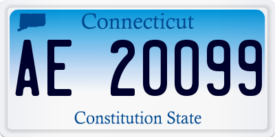 CT license plate AE20099