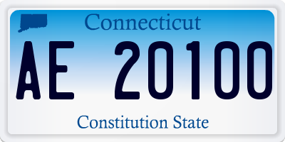 CT license plate AE20100