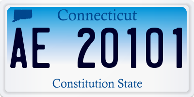 CT license plate AE20101