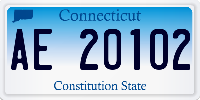 CT license plate AE20102