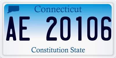CT license plate AE20106
