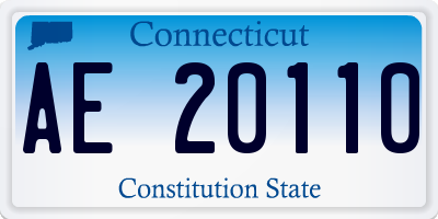 CT license plate AE20110
