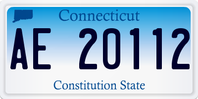 CT license plate AE20112