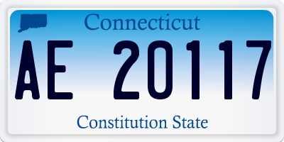 CT license plate AE20117