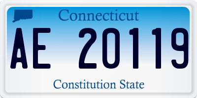 CT license plate AE20119