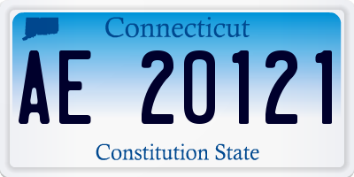 CT license plate AE20121