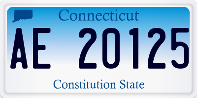 CT license plate AE20125