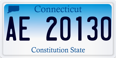 CT license plate AE20130