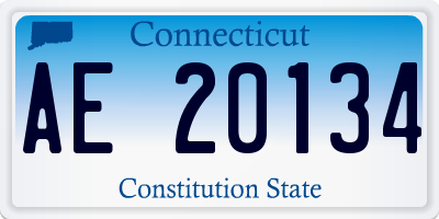 CT license plate AE20134