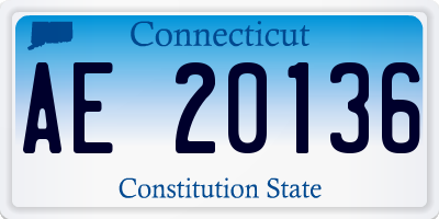 CT license plate AE20136