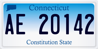 CT license plate AE20142