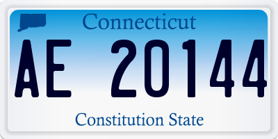CT license plate AE20144