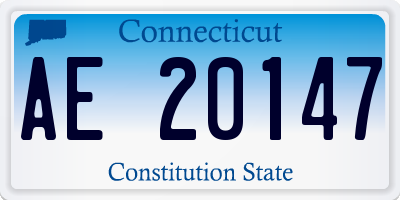 CT license plate AE20147