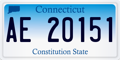 CT license plate AE20151