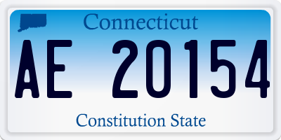 CT license plate AE20154