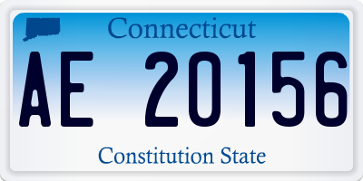 CT license plate AE20156