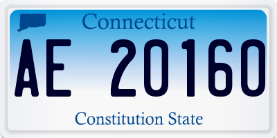 CT license plate AE20160