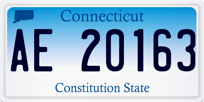 CT license plate AE20163