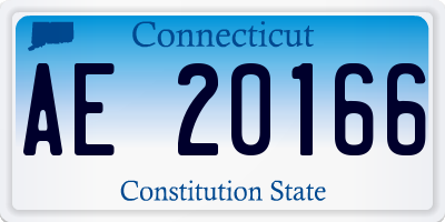 CT license plate AE20166