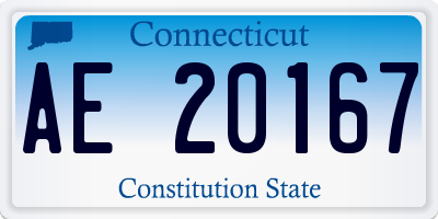CT license plate AE20167