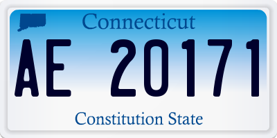 CT license plate AE20171