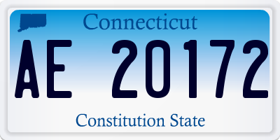 CT license plate AE20172