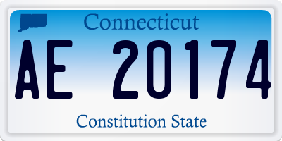 CT license plate AE20174