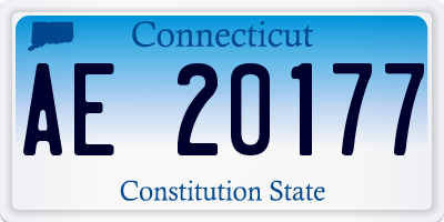 CT license plate AE20177