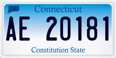 CT license plate AE20181