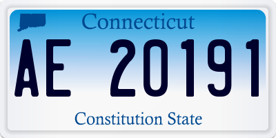 CT license plate AE20191