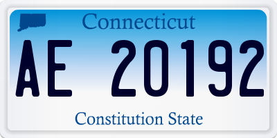 CT license plate AE20192