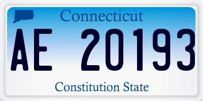 CT license plate AE20193