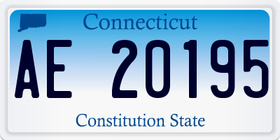 CT license plate AE20195