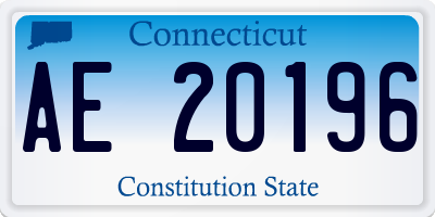 CT license plate AE20196