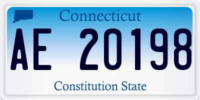 CT license plate AE20198