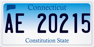 CT license plate AE20215