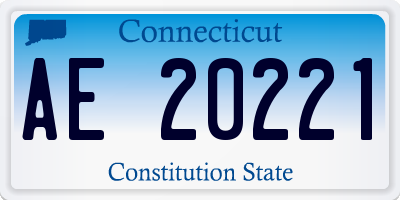 CT license plate AE20221