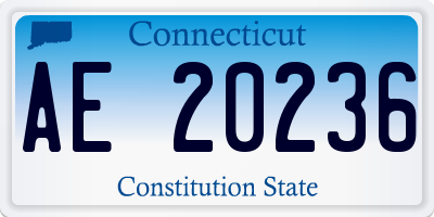 CT license plate AE20236