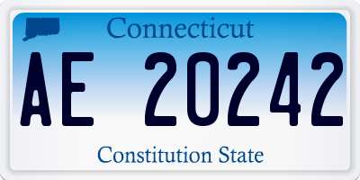 CT license plate AE20242