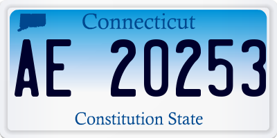 CT license plate AE20253