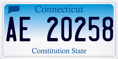 CT license plate AE20258