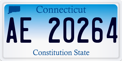 CT license plate AE20264
