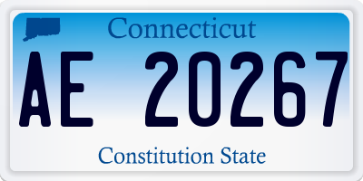 CT license plate AE20267