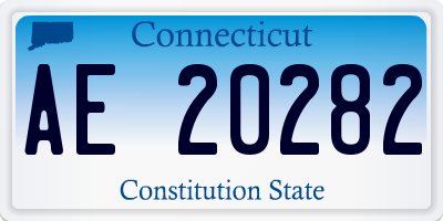 CT license plate AE20282