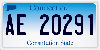 CT license plate AE20291