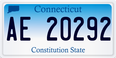 CT license plate AE20292