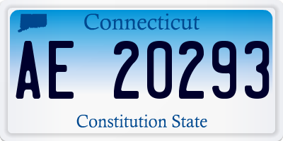 CT license plate AE20293