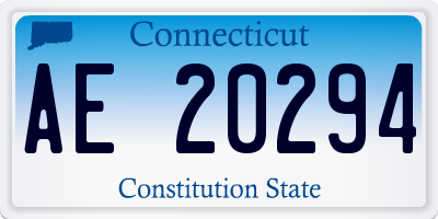 CT license plate AE20294